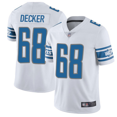 Detroit Lions Limited White Men Taylor Decker Road Jersey NFL Football #68 Vapor Untouchable